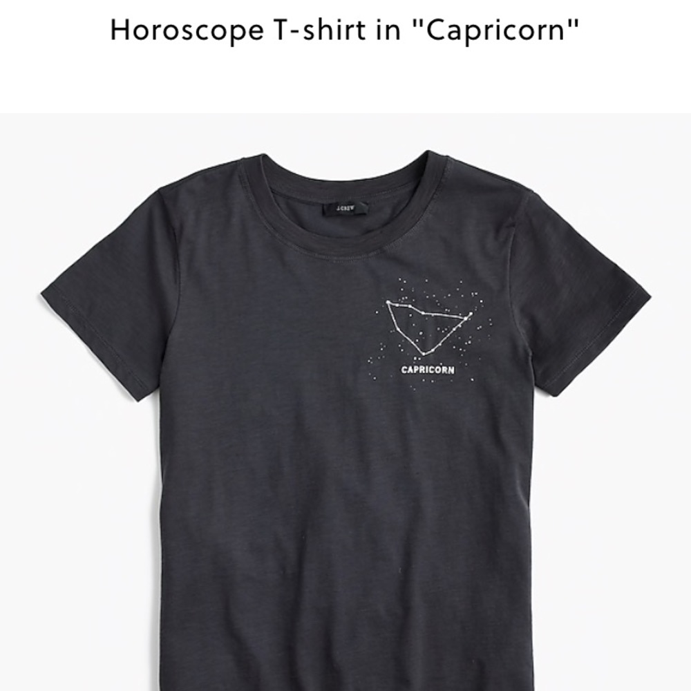 ISO J Crew Capricorn horoscope tee shirt